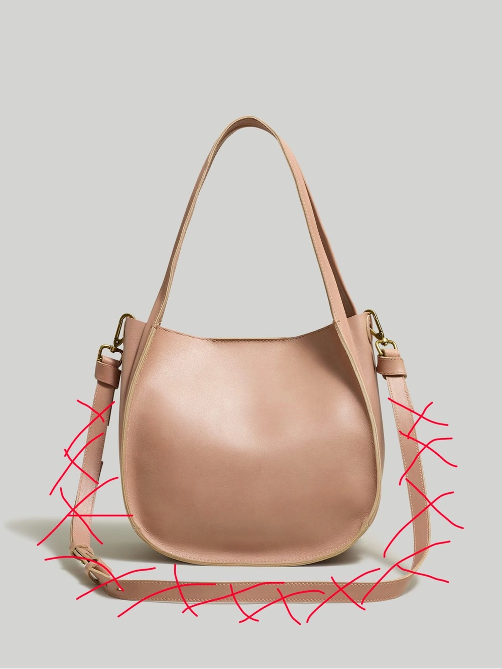 Madewell The Sydney Shoulder Bag in Mauve
